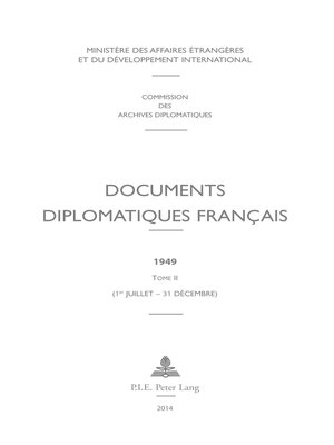 cover image of Documents diplomatiques français